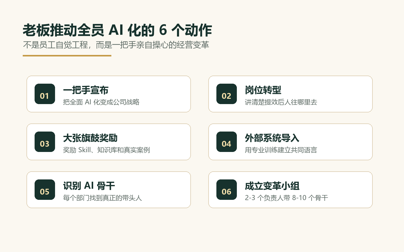 老板推动全员 AI 化的 6 个动作